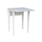 International Concepts Rectangle Small Dropleaf Table, White, 20.6 W, 36 L, 29 in H, Wood, White T08-2236D - alternate 9